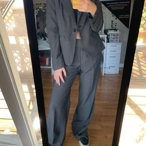 black patterned suit set